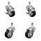 Service Caster 3 Inch SS Black Polyurethane Swivel 12mm Threaded Stem Caster Brakes, 2PK SSTS20S314-PPUB-BLK-TLB-M1215-2-S-2 - alternate 1